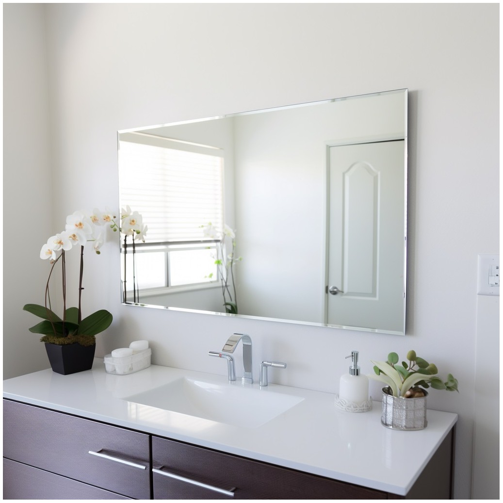 GOAND Espejo decorativo, espejos rectangulares plateados para pared, espejo  artístico con marco de vidrio para sala de estar, comedor, dormitorio